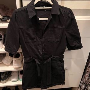 Paige Black Denim Romper